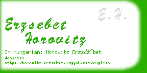 erzsebet horovitz business card